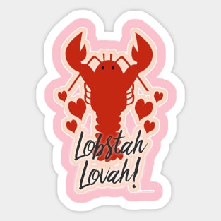 Lobster Lover Funny New England Accent Cartoon Sticker